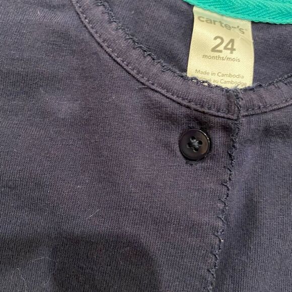 Carter’s Navy Cardigan Button Front Top Size 24 Months - Picture 3 of 6